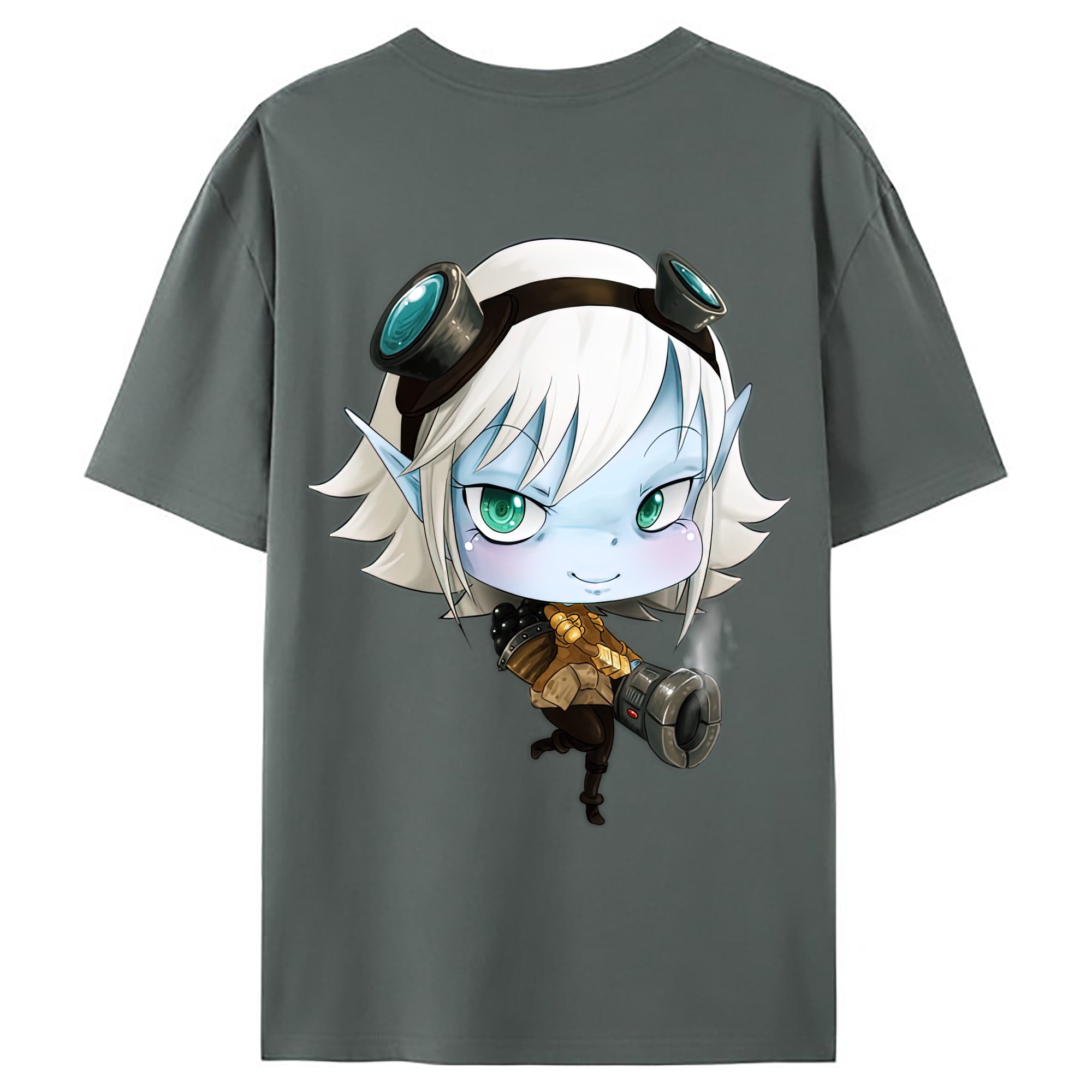 （画像用） リーグ・オブ・レジェンド League of Legends LOL 綿100％ メンズ半袖Tシャツ（バックプリント） 通気性